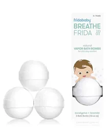 Frida Baby BreatheFrida - Natural Vapor Bath Bombs Pack Of 3 - White