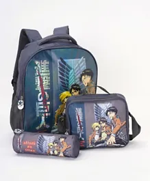 ATTACK ON TITAN Classic Backpack + Lunch Bag + Pencil Case Set - 16 Inches