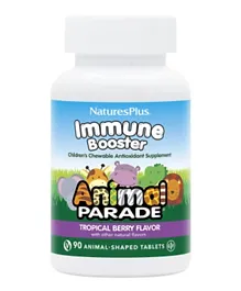 Natures Plus Animal Parade Kids Immune Booster Chewable Tropical Berry Flavor - 90 Tablets