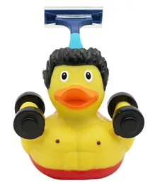 Lilalu Holdys Bodybuilder Rubber Duck Bath Toy - Yellow