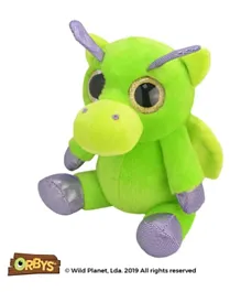 Wild Planet Orbys Plush Toy Dragon - Green & Purple