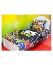 Just For Fun Paw Patrol & Teenage Mutant Ninja Turtles reversible single duvet set and 2 pillowcases - Multicolour