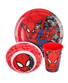 Marvel Spiderman  Melamine Dinnerware Set - 3 Pieces
