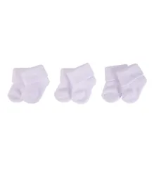 Hudson Childrenswear 3 Pack Cotton Socks - White