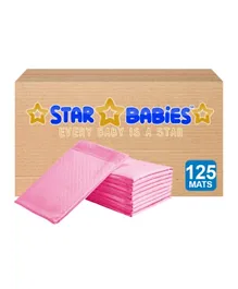 Star Babies 89pcs Regular Disposable Changing Mat with 36pcs Scented Changing Mats Pink - Pack of 125