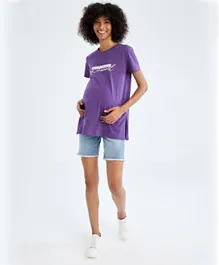 DeFacto Woman Maternity Wear Knitted Top - Purple