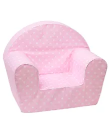 Delsit Arm Chair - Pink W.White Dots