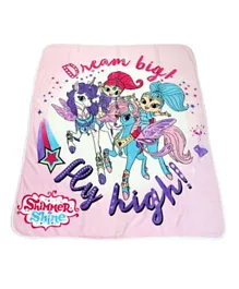 Nickelodeon Shimmer and  Shine Coral All Seasons Fleece Blankets - Pink