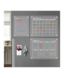 ESSEN Acrylic Magnetic Monthly Weekly Daily Calendar Planner for Fridge