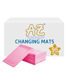 A to Z Pink Disposable Changing Mats - 95 Pieces