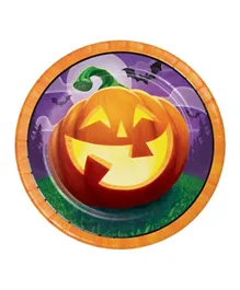 Creative Converting Grinning Pumpkins Luncheon Plates - Pack of 8