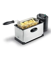 KENWOOD Deep Fryer with View Window and Stainless Steel Lid 3L 2000W DFM50 - Silver and Black
