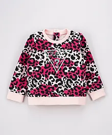 Guess Kids Cheetah Print Sweatshirt - Pink