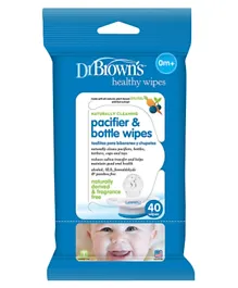 Dr Browns Pacifier  Bottle Wipes Blue -  40 Wipes
