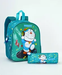 Doraemon Printed School Bag & Pencil Case Set - 12 Inches