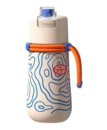 ميدير - زجاجة قابلة للحمل مع قشة، أزرق سماوي - 500 مل