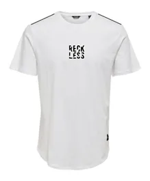 Only Kids Crew Neck Reckless T-shirt - Bright White