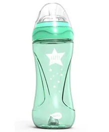 Nuvita Mimic Cool Anti Colic Baby Bottles Ergonomic Shape & Teats Nipple Effect Green -  330ml