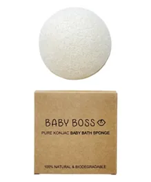 Baby Boss Pure Konjac Bath Sponge - White