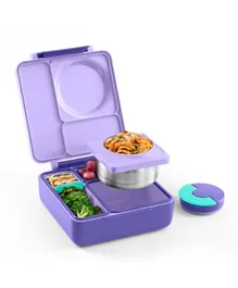 OmieBox 2nd Gen Kids Bento Box With Insulated Thermos - Purple Plum