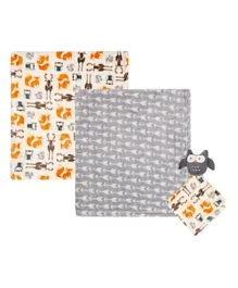 Hudson Baby Blanket 2Pc And Security Blanket