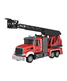 STEM 1:12 2.4G Dual Frequency 11-Way Remote Control Sprinkler Ladder Fire Truck - Red