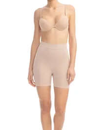 FarmaCell 302 Women's Push-Up Anti-Cellulite Control Mid-Thigh Shorts - Nude
