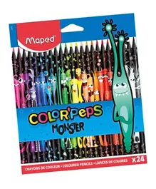 Maped Black Monster Color Pencils Multicolor- Pack of 24