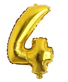 Italo No 4 Foil Balloon Gold - 40.64cm