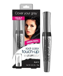 COVER YOUR GRAY Black Waterproof Color Touch-Up Brush - 15g