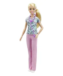 Barbie Nurse Blonde Doll - 30.4cm