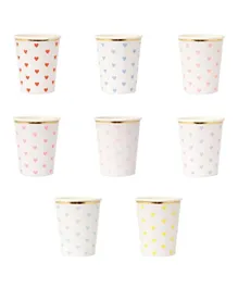 Meri Meri Rainbow Heart Cups - Pack of 8