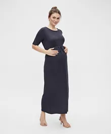 Mamalicious Mlalison 2/4 Sleeved Maternity Dress - Dark Navy
