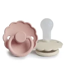 FRIGG Daisy Latex Baby Pacifier 2-Pack Willow/Croissant - Size 1