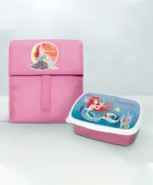 Essmak Personalized Foldable Lunch Bag Set Disney Mermaid - Pink