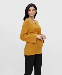 Mamalicious 2-in-1 Maternity Top - Spruce Yellow