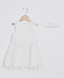 R&B Kids Sleeveless Dress - White