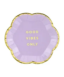 PartyDeco Yummy Plates  Good Vibes Only - Pack of 6