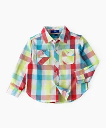جام قميص منسوج مربعات - متعدد الألوان