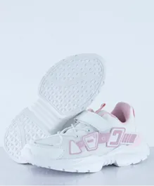 Just Kids Brands Scarlett Velcro With Elastic Lace Sneakers - Pink