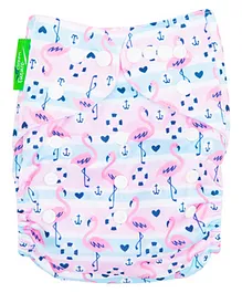 Green Future Reusable Diaper with Inserts - Pink & Blue