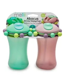 Melii Abacus Straw Sippy Cup - 2 Pieces