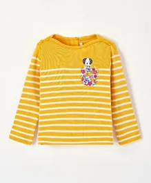 JoJo Maman Bebe Dalmatian Pocket T-Shirt - Mustard