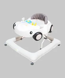 Mini Panda Lilac Go Kart Baby Walker Car Themed with Musical Activity Center - Silver