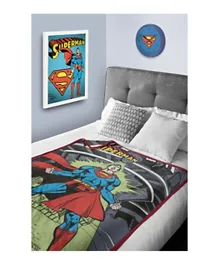 Warner Bros Superman Colar Fleece Blanket - Multicolor