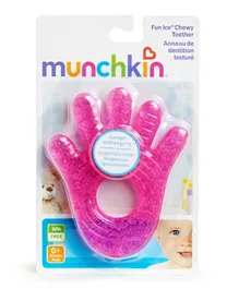 Munchkin Fun Ice Chewy Hand Shape Teether - Pink