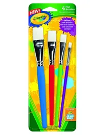Crayola Flat Brush Set - Pack of 4