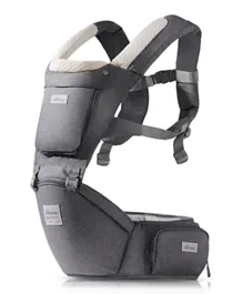 Sunveno Ergonomic Baby Carrier with Cushion Hip Seat - Grey