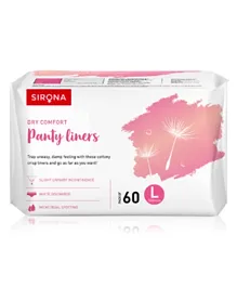 SIRONA Dry Comfort Daily Use Panty Liners - 60 Pieces
