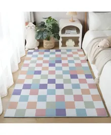 HomeBox Playland Ben Checkerboard Print Flannel Rug